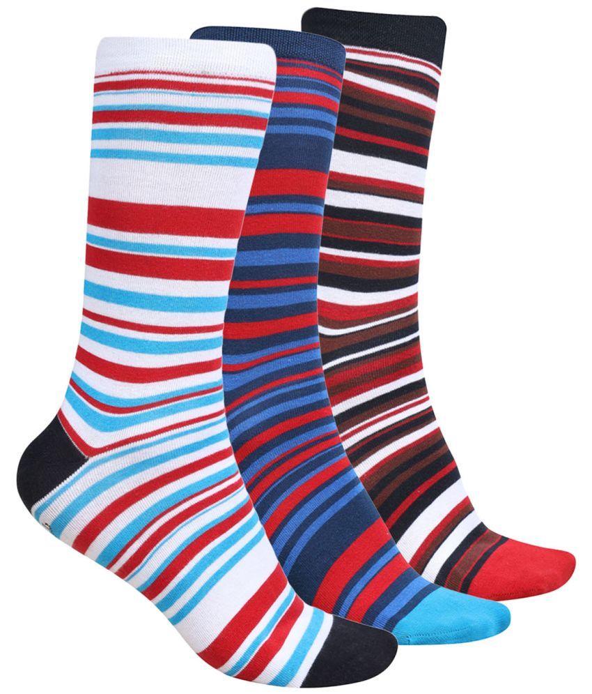     			Dollar Cotton Blend Men's Self Design Blue Ankle Length Socks ( Pack of 3 )