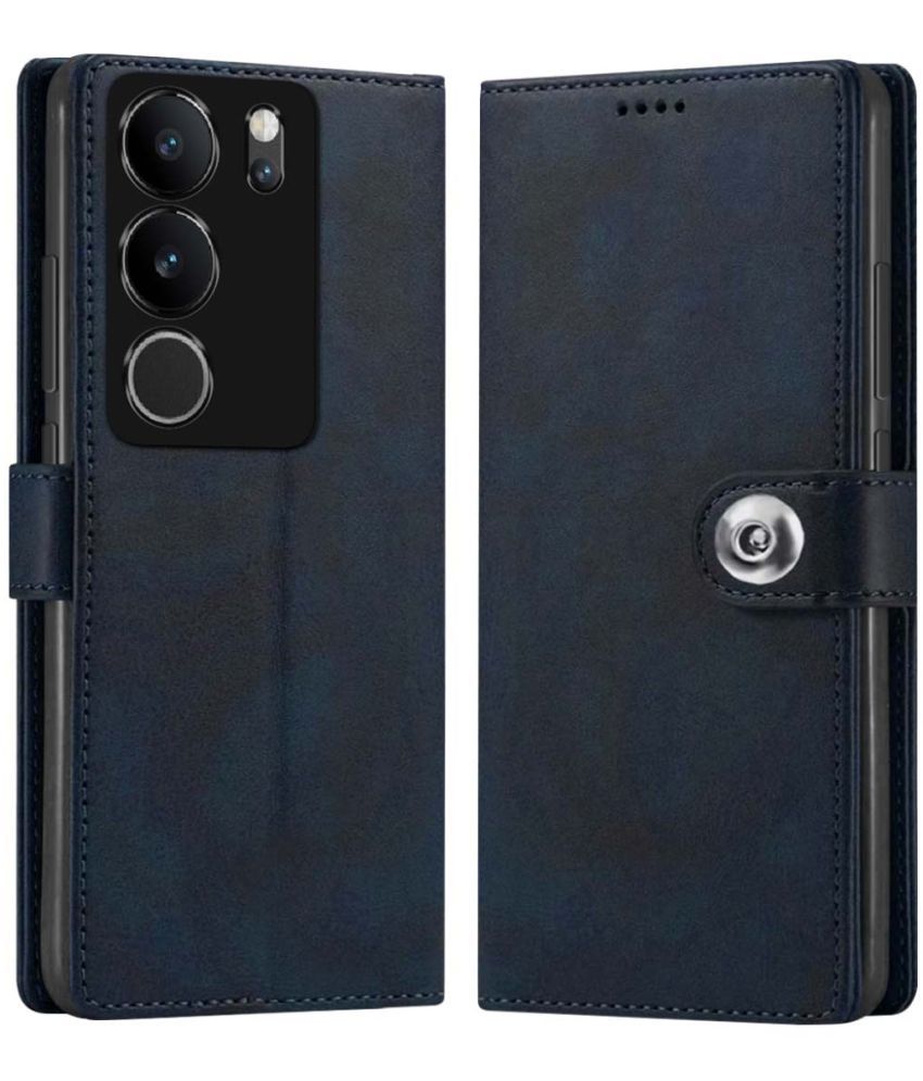    			Fashionury Blue Flip Cover Leather Compatible For Vivo V29 Pro 5G ( Pack of 1 )