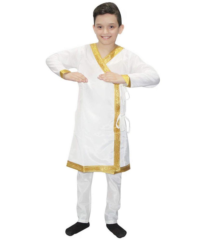     			Kaku Fancy Dresses Kathak Dress for Boy/Dance Costume/Classical Dancewear/Kathak Dance Costume -Cream, 7-8 Years, for Boys