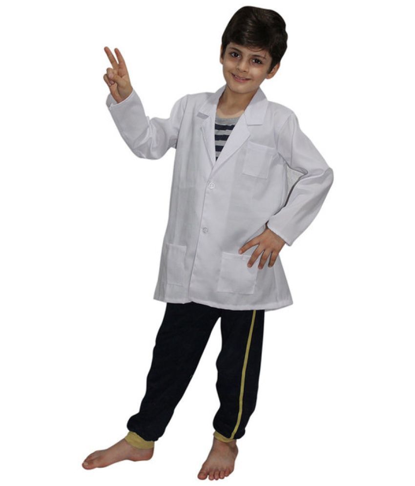     			Kaku Fancy Dresses Lab Coat Costume for Doctor/Medical School Laboratory for Boys & Girls, 3-4 Years (White)