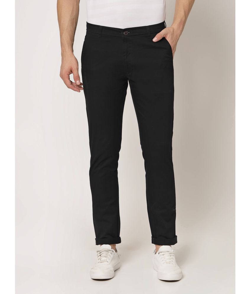     			allan peter Regular Flat Men's Chinos - Black ( Pack of 1 )