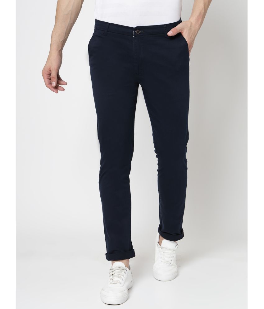     			allan peter Regular Flat Men's Chinos - Navy Blue ( Pack of 1 )