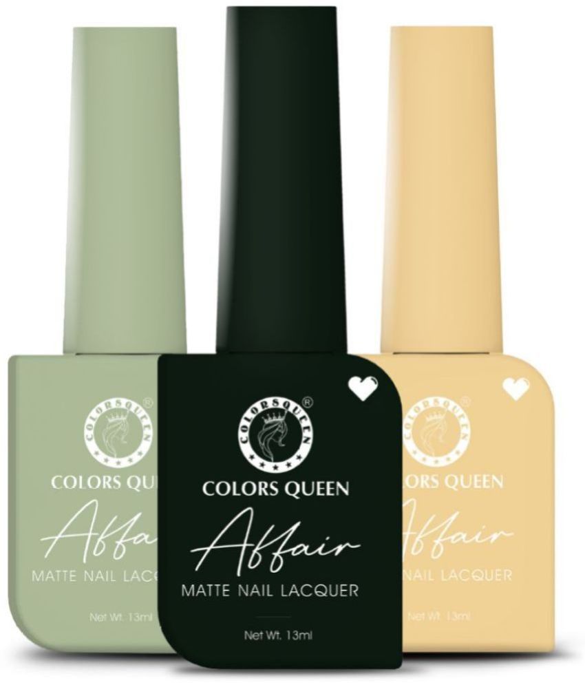     			Colors Queen Multi Matte Nail Polish ( Pack of 3 )