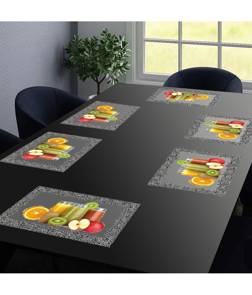     			PVC Abstract Rectangle Table Mats ( 43 cm x 29 cm ) Pack of 6 - Multi