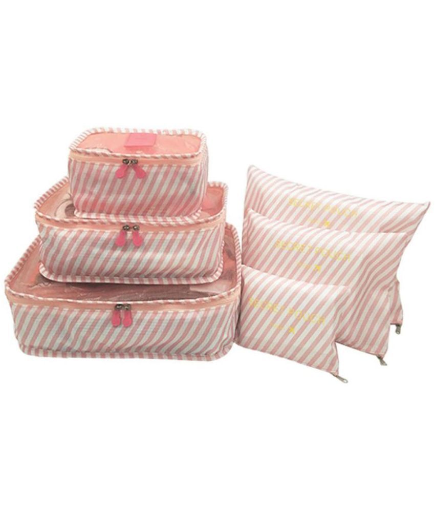     			House Of Quirk Pink Travel Storage Bag