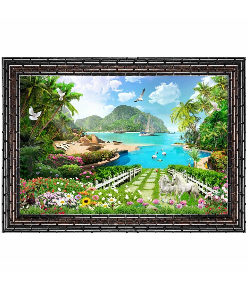     			Indianara Landscape Painting With Frame