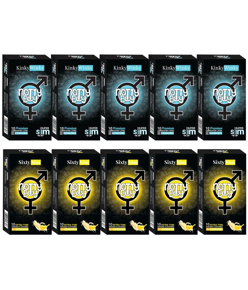     			NottyBoy Ultra Thin and Banana Flavoured Condoms (10 Piece) - Pack of 100