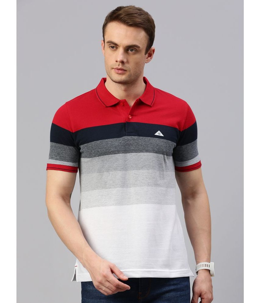     			ONN Cotton Regular Fit Striped Half Sleeves Men's Polo T Shirt - Red ( Pack of 1 )
