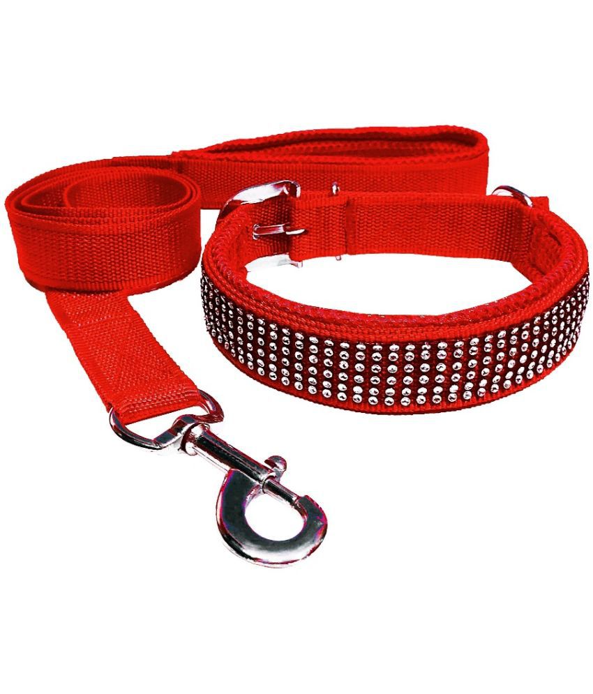     			Petshop7 Red Combo (Collar Belt and Leash) ( Small )