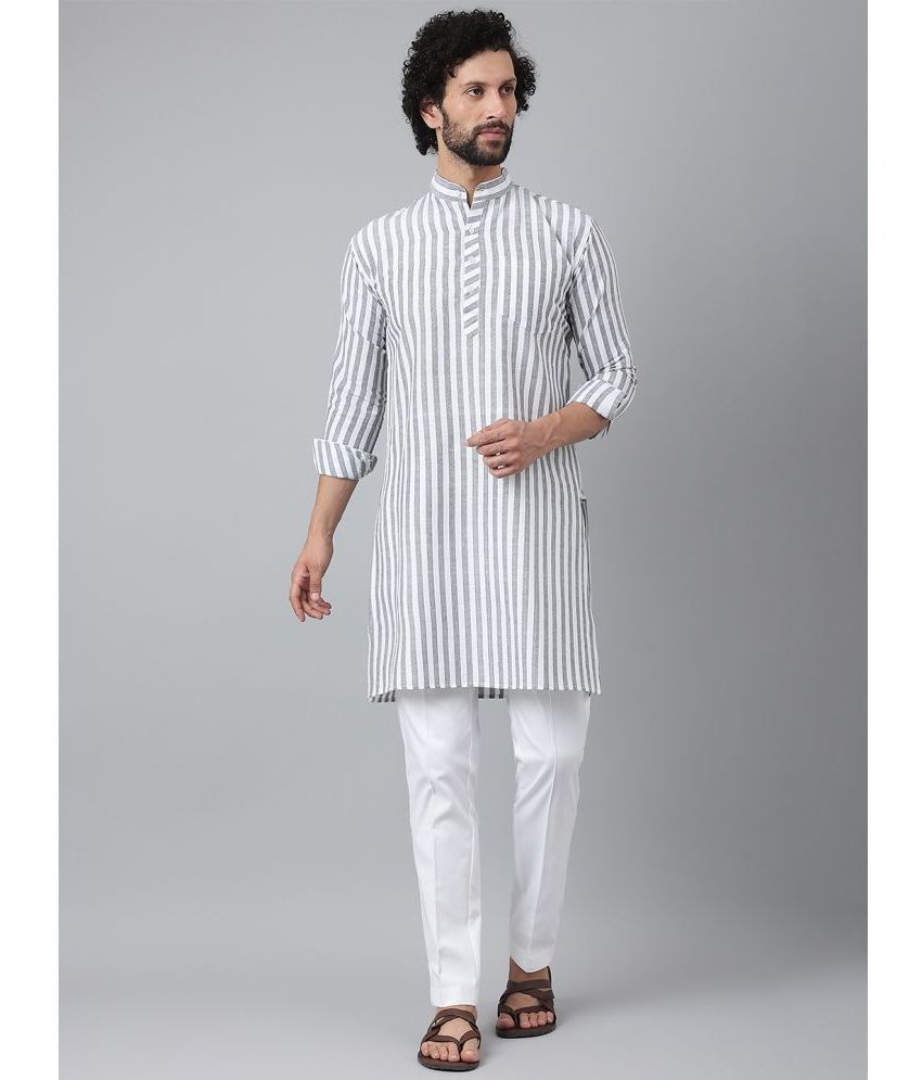     			RIAG Grey Cotton Men's Regular Kurta ( Pack of 1 )