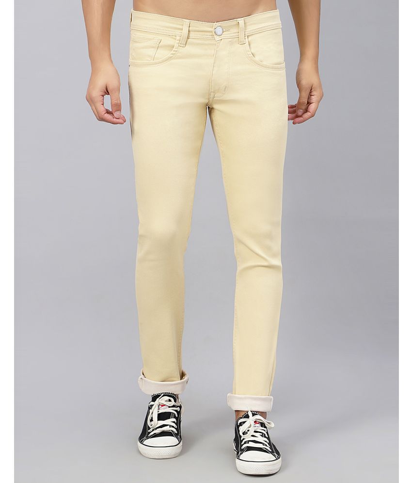     			TCI True Colors Of India Slim Fit Cuffed Hem Men's Jeans - Beige ( Pack of 1 )