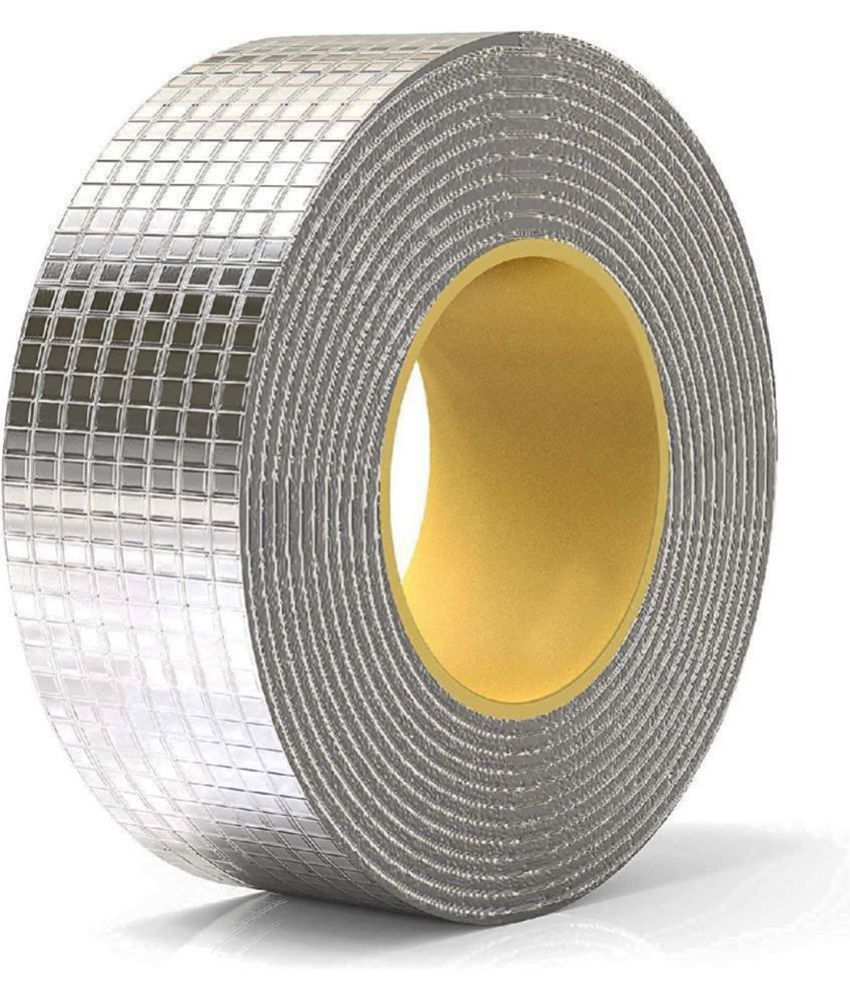     			Waterproof Aluminum Foil Silver Single Sided Duct Tape ( Pack of 1 )