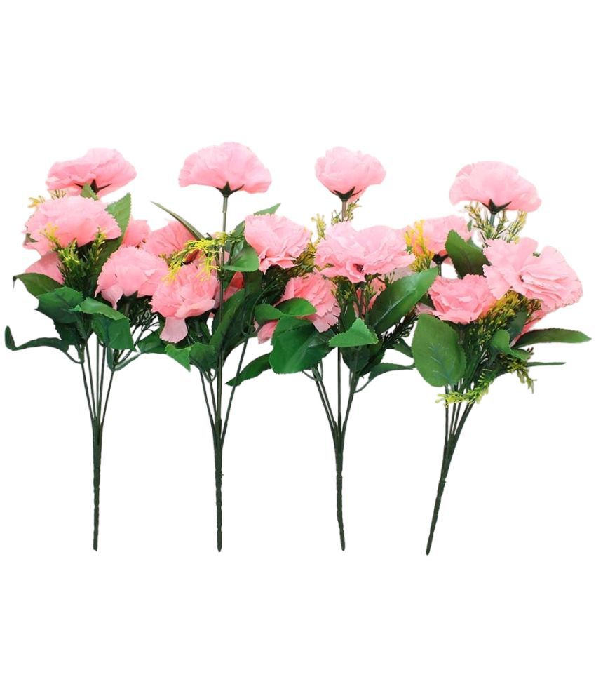     			WhiteLand - Pink Carnations Artificial Flower ( Pack of 4 )