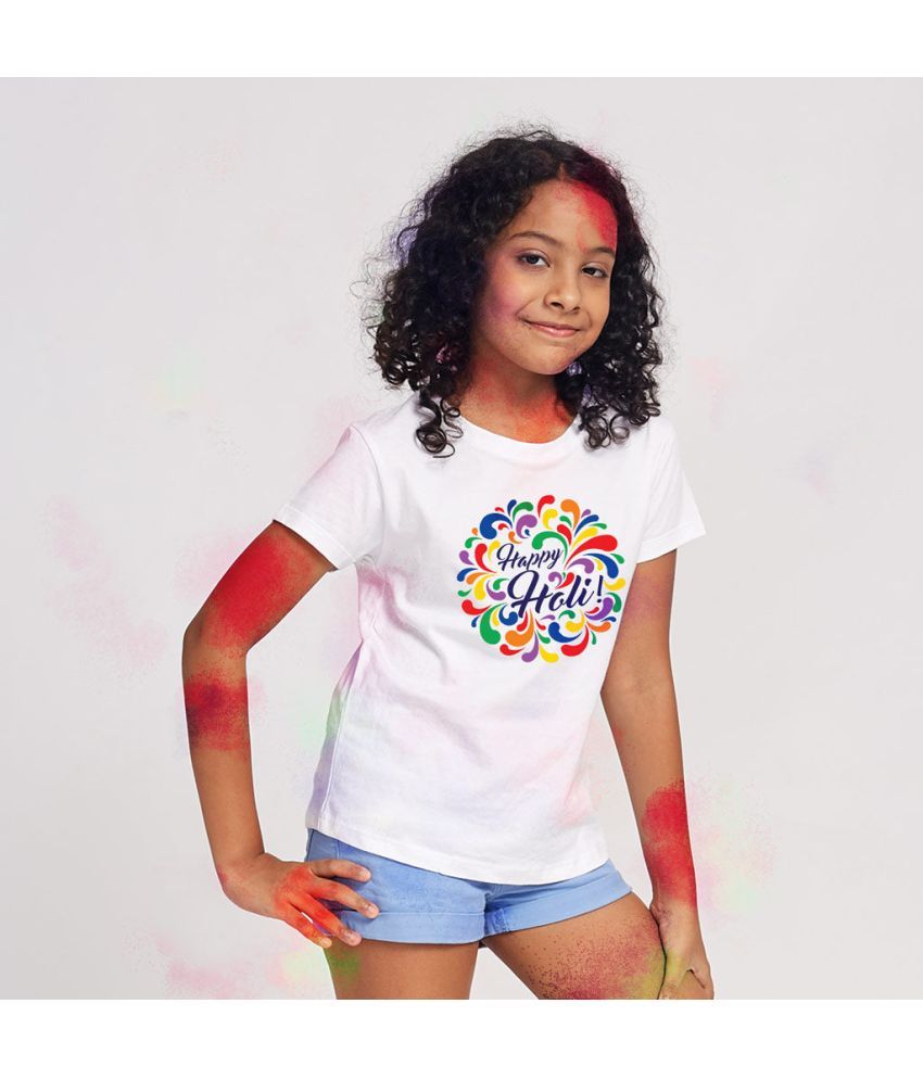     			Bonorganik Pack of 1 Girls Cotton T-Shirt ( White )