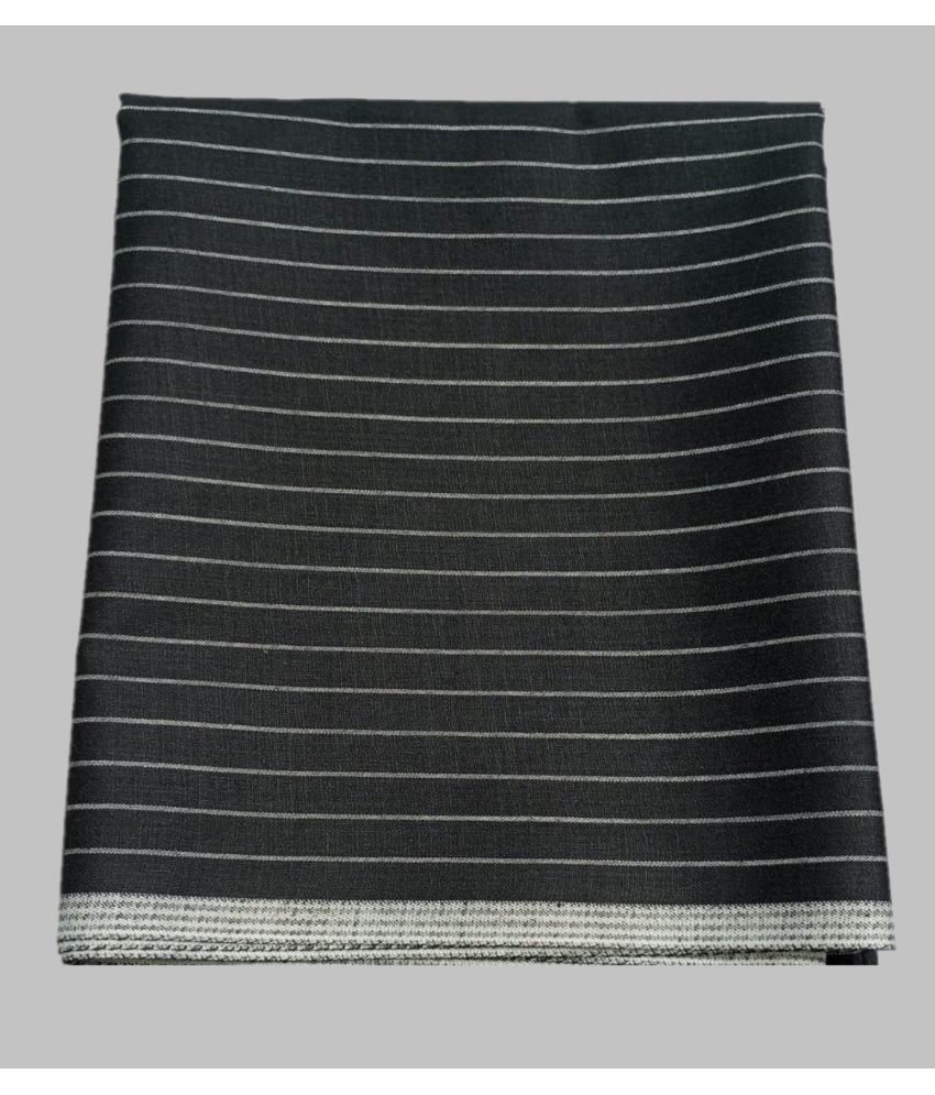     			Fabkart Black Polyester Blend Men's Unstitched Shirt Piece ( Pack of 1 )