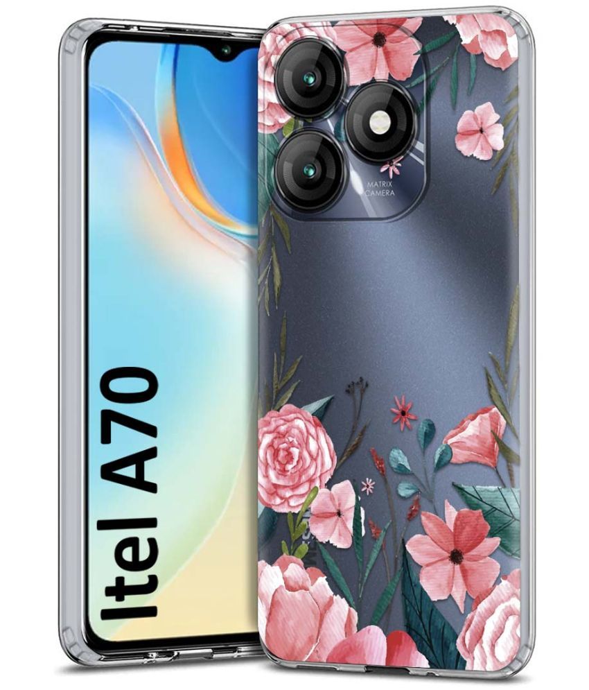     			Fashionury Multicolor Printed Back Cover Silicon Compatible For Itel A70 ( Pack of 1 )