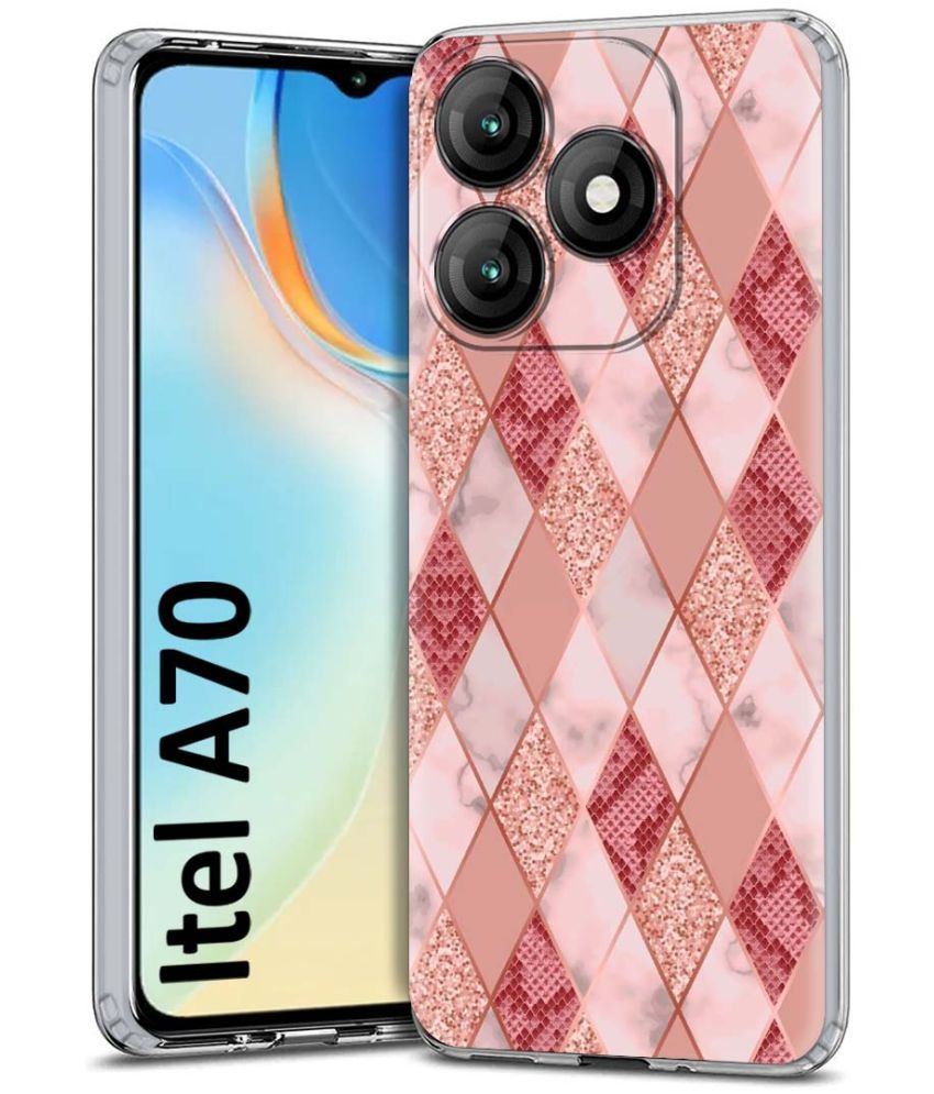     			Fashionury Multicolor Printed Back Cover Silicon Compatible For Itel A70 ( Pack of 1 )