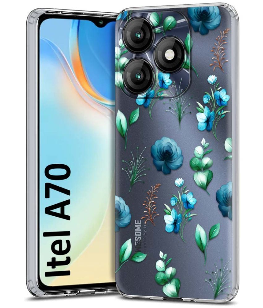     			Fashionury Multicolor Printed Back Cover Silicon Compatible For Itel A70 ( Pack of 1 )