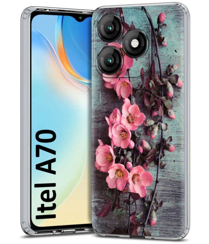     			Fashionury Multicolor Printed Back Cover Silicon Compatible For Itel A70 ( Pack of 1 )