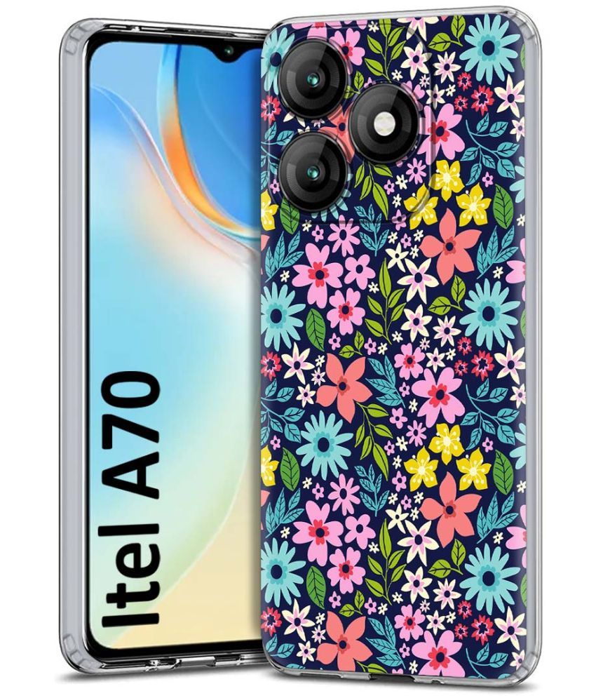     			Fashionury Multicolor Printed Back Cover Silicon Compatible For Itel A70 ( Pack of 1 )