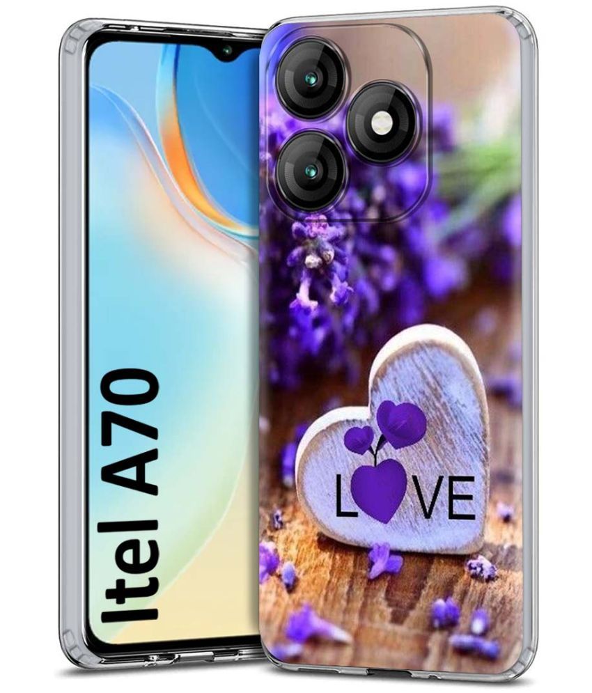     			Fashionury Multicolor Printed Back Cover Silicon Compatible For Itel A70 ( Pack of 1 )