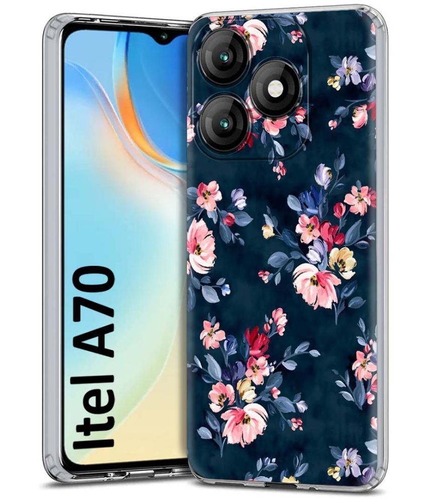     			Fashionury Multicolor Printed Back Cover Silicon Compatible For Itel A70 ( Pack of 1 )