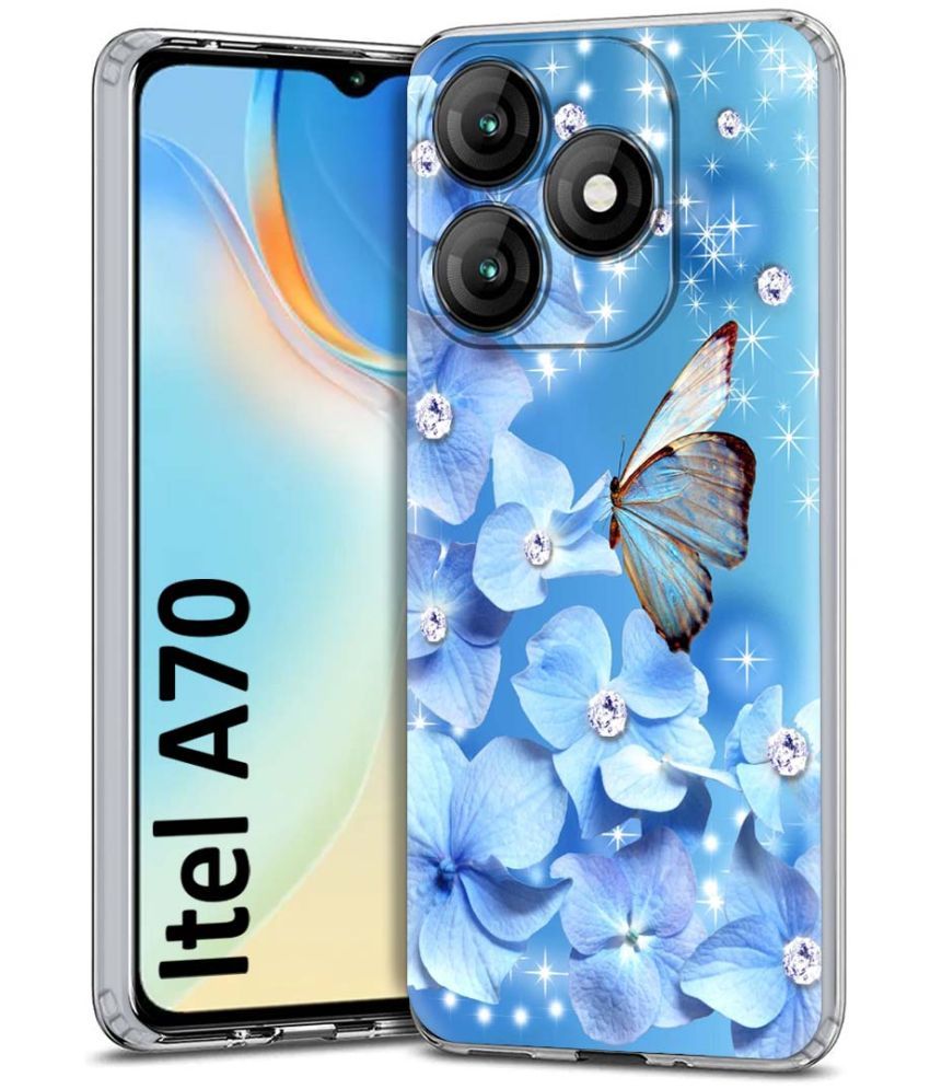     			Fashionury Multicolor Printed Back Cover Silicon Compatible For Itel A70 ( Pack of 1 )