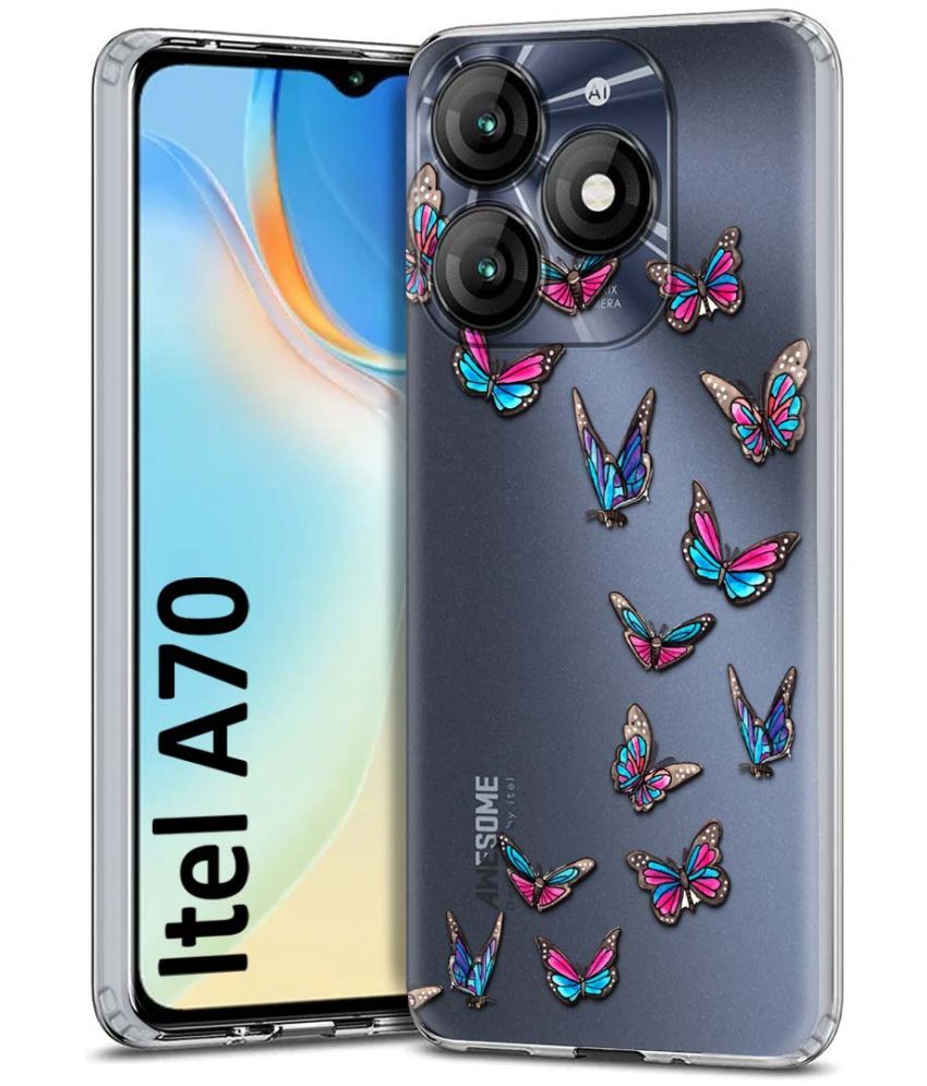     			Fashionury Multicolor Printed Back Cover Silicon Compatible For Itel A70 ( Pack of 1 )