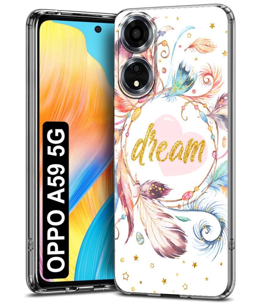     			NBOX Multicolor Printed Back Cover Silicon Compatible For Oppo A59 5G ( Pack of 1 )