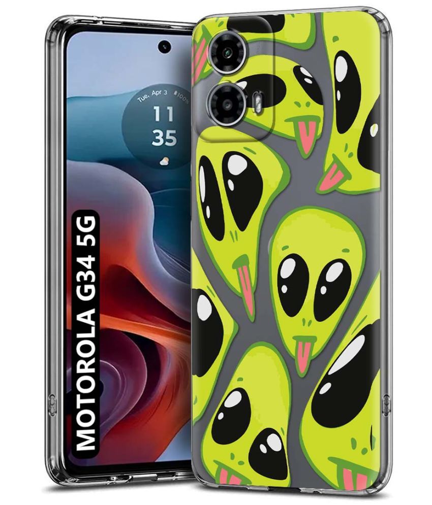     			NBOX Multicolor Printed Back Cover Silicon Compatible For MOTOROLA G34 5G ( Pack of 1 )