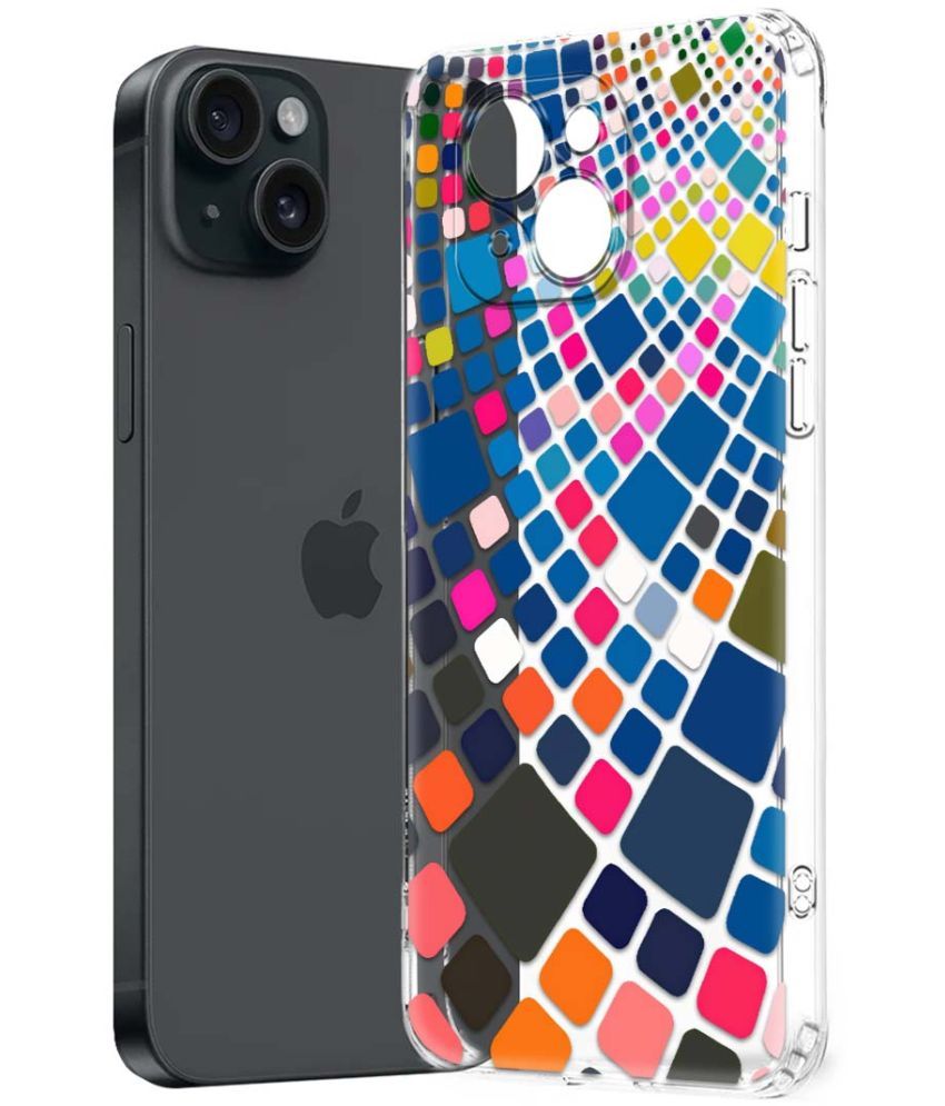     			NBOX Multicolor Printed Back Cover Silicon Compatible For Apple iPhone 15 Plus ( Pack of 1 )