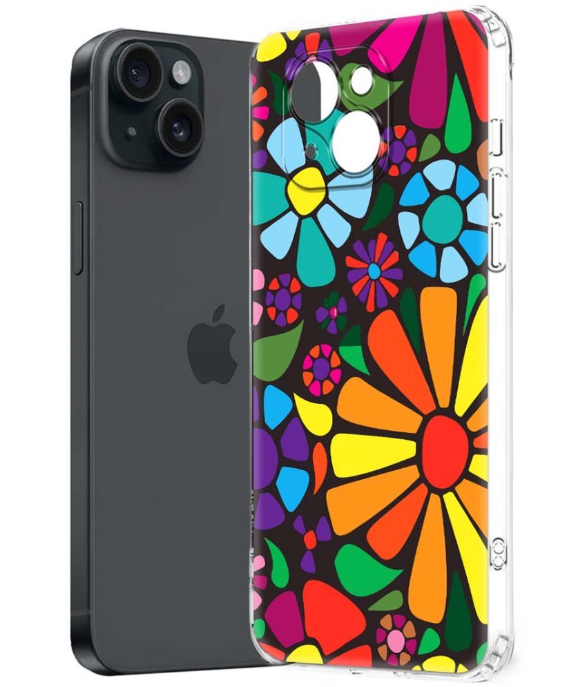     			NBOX Multicolor Printed Back Cover Silicon Compatible For Apple iPhone 15 Plus ( Pack of 1 )