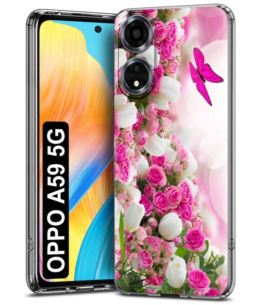     			NBOX Multicolor Printed Back Cover Silicon Compatible For Oppo A59 5G ( Pack of 1 )