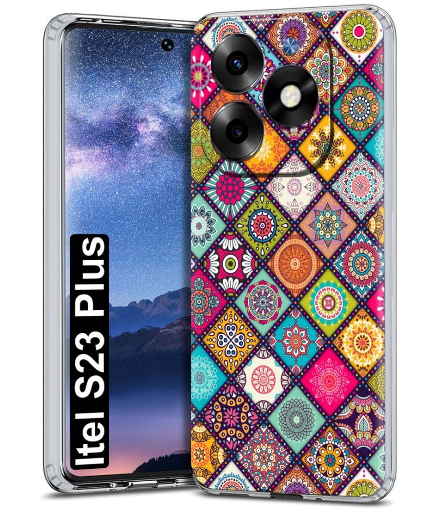     			NBOX Multicolor Printed Back Cover Silicon Compatible For Itel S23 Plus ( Pack of 1 )