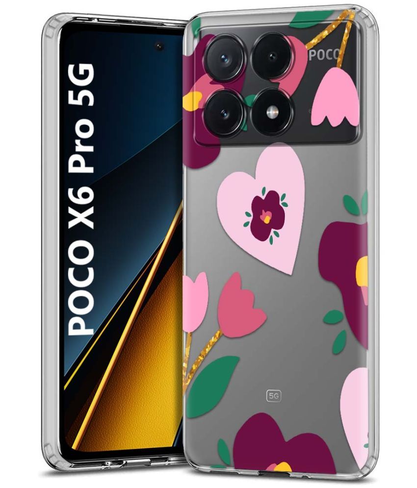     			NBOX Multicolor Printed Back Cover Silicon Compatible For POCO X6 Pro 5G ( Pack of 1 )