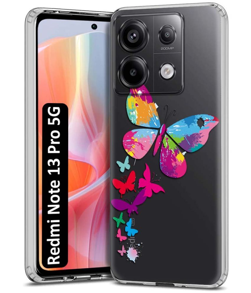     			NBOX Multicolor Printed Back Cover Silicon Compatible For Redmi Note 13 Pro 5G ( Pack of 1 )