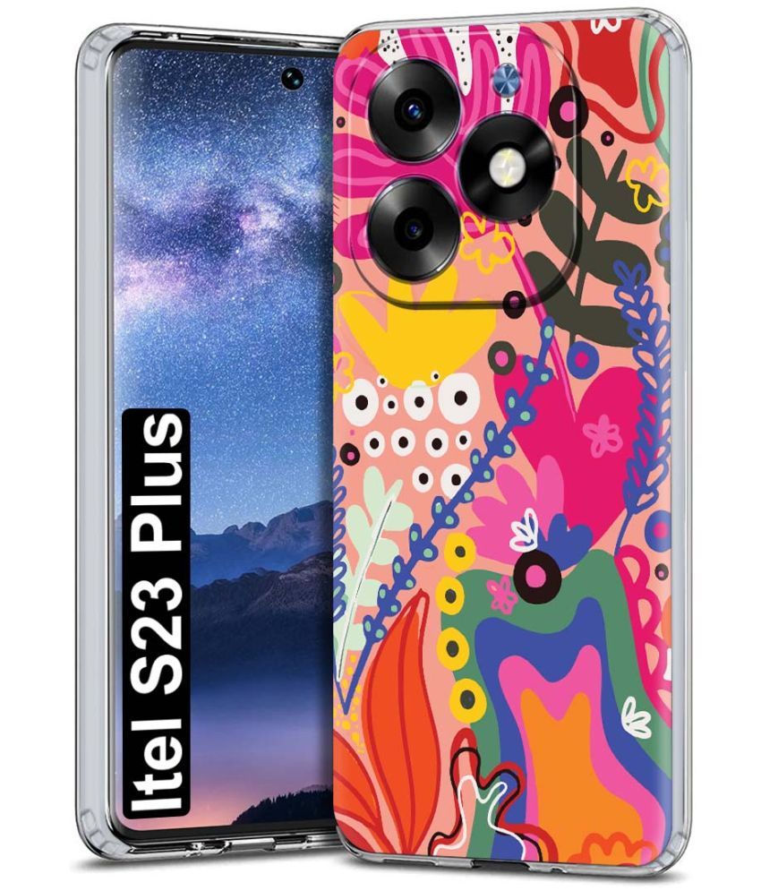     			NBOX Multicolor Printed Back Cover Silicon Compatible For Itel S23 Plus ( Pack of 1 )