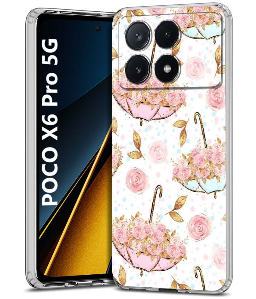     			NBOX Multicolor Printed Back Cover Silicon Compatible For POCO X6 Pro 5G ( Pack of 1 )