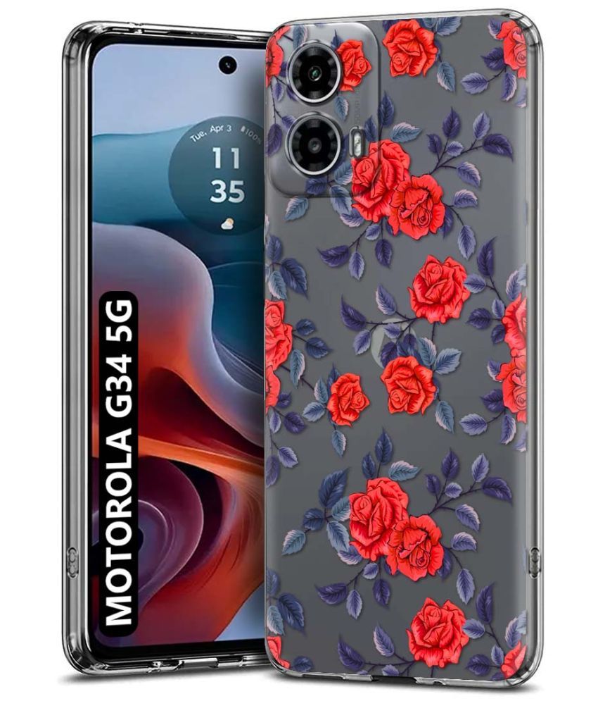     			NBOX Multicolor Printed Back Cover Silicon Compatible For MOTOROLA G34 5G ( Pack of 1 )