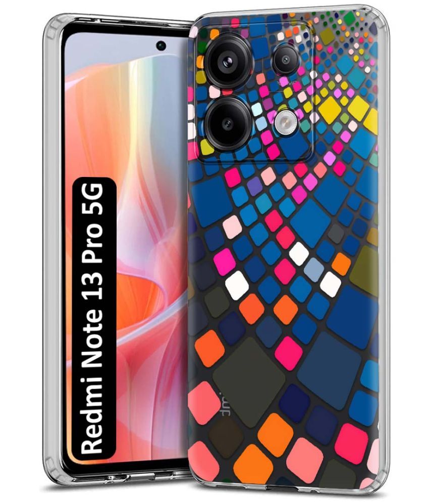     			NBOX Multicolor Printed Back Cover Silicon Compatible For Redmi Note 13 Pro 5G ( Pack of 1 )