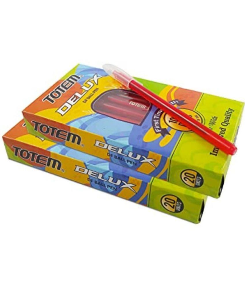     			Totem Delx Ball Pen (Red, 40 Pcs)