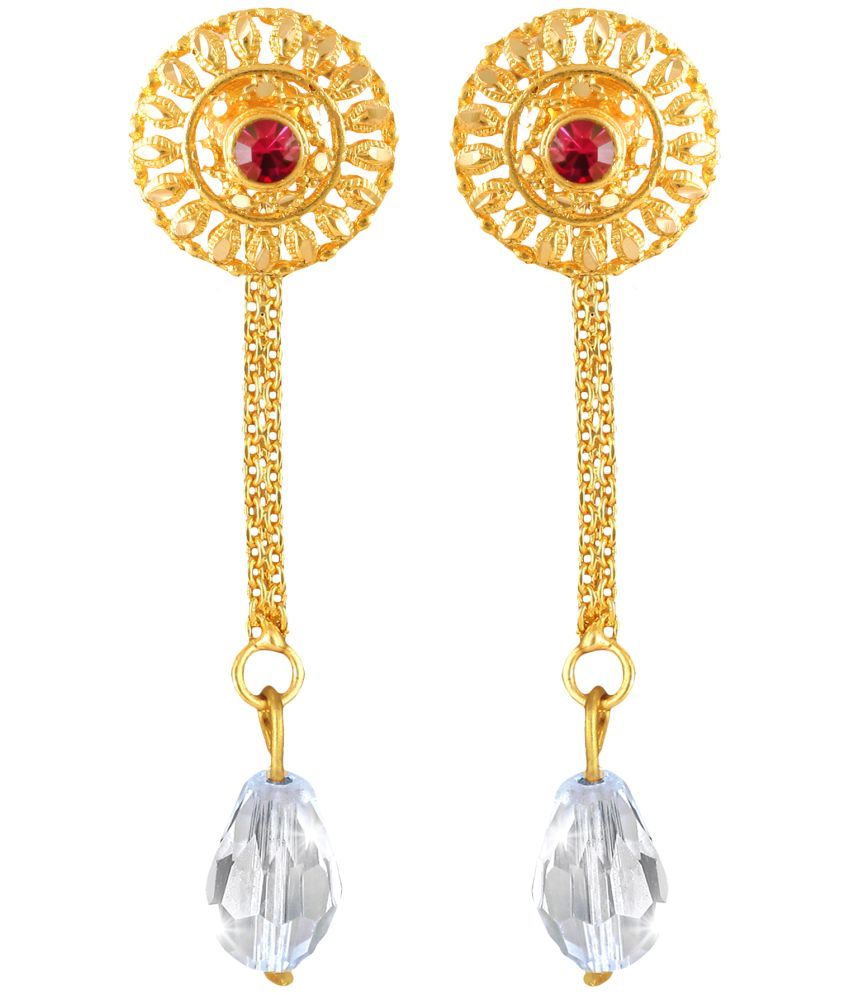     			VIVASTRI Golden Drop Earrings ( Pack of 1 )