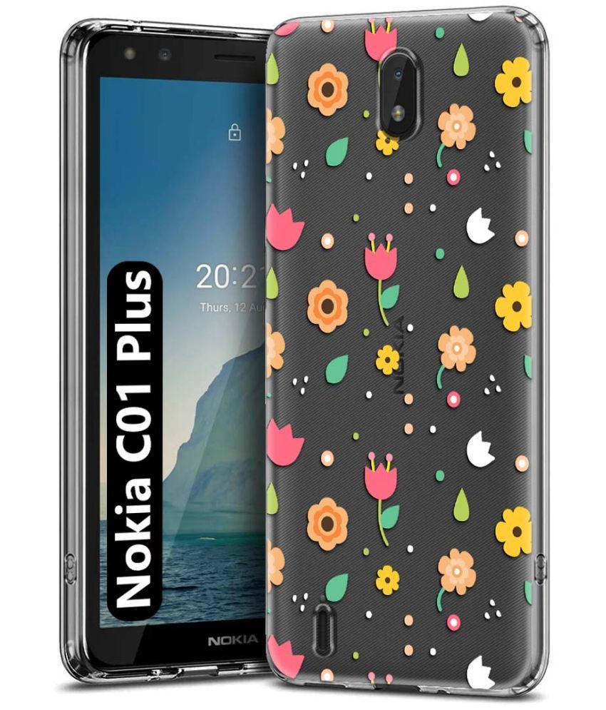     			Fashionury Multicolor Printed Back Cover Silicon Compatible For Nokia C01 Plus ( Pack of 1 )