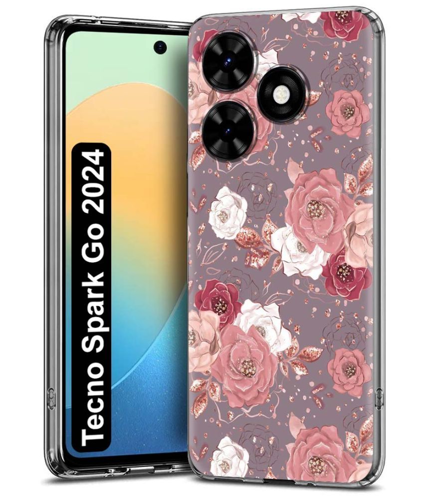     			Fashionury Multicolor Printed Back Cover Silicon Compatible For Tecno Spark Go 2024 ( Pack of 1 )