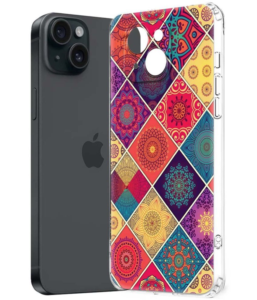     			Fashionury Multicolor Printed Back Cover Silicon Compatible For Apple iPhone 15 Plus ( Pack of 1 )