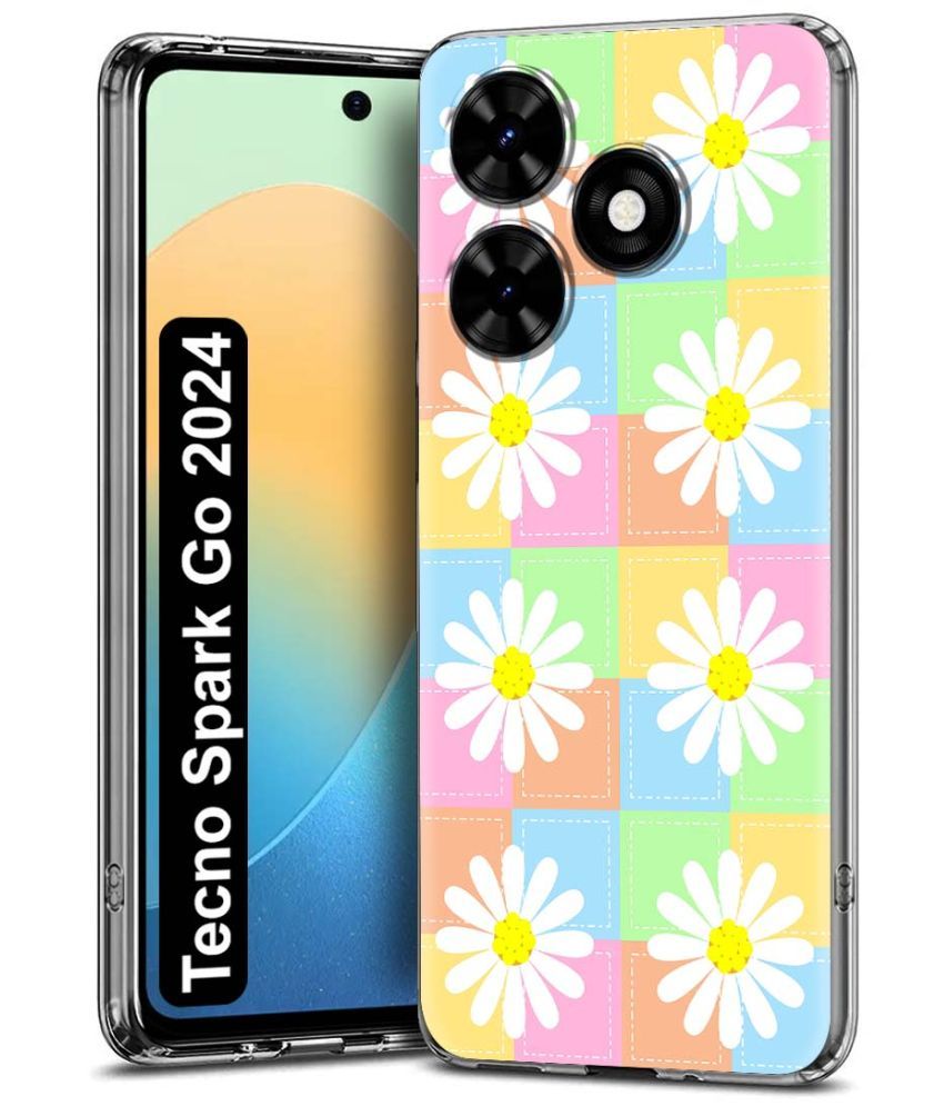     			Fashionury Multicolor Printed Back Cover Silicon Compatible For Tecno Spark Go 2024 ( Pack of 1 )