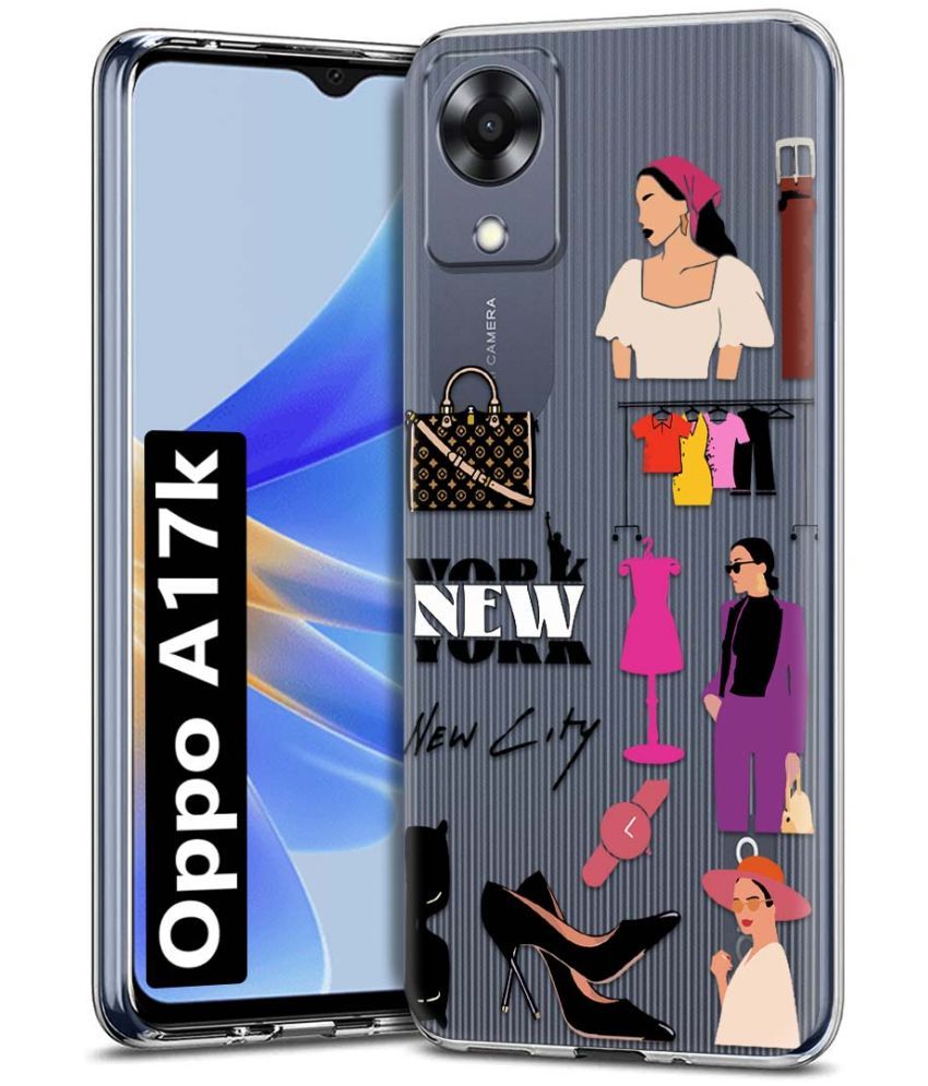     			Fashionury Multicolor Printed Back Cover Silicon Compatible For Oppo A17K ( Pack of 1 )