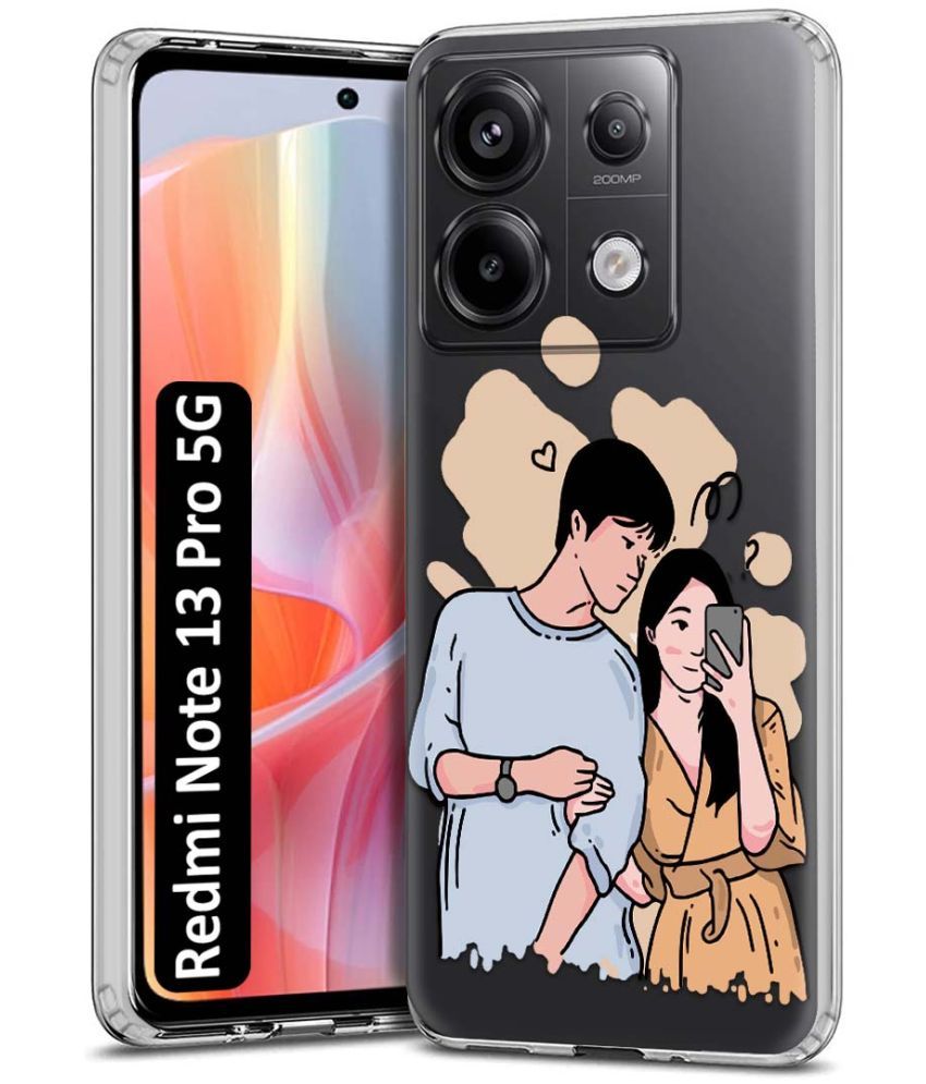     			Fashionury Multicolor Printed Back Cover Silicon Compatible For Redmi Note 13 Pro 5G ( Pack of 1 )