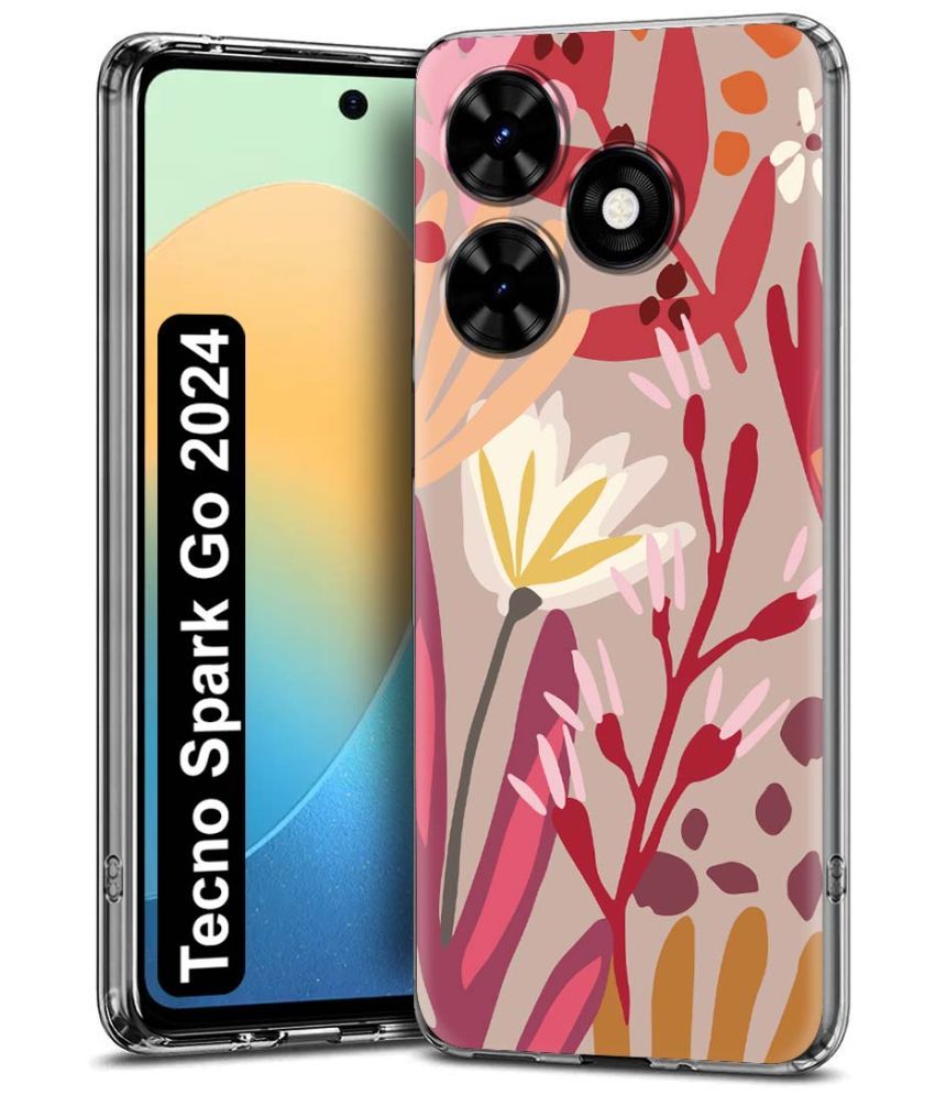     			Fashionury Multicolor Printed Back Cover Silicon Compatible For Tecno Spark Go 2024 ( Pack of 1 )