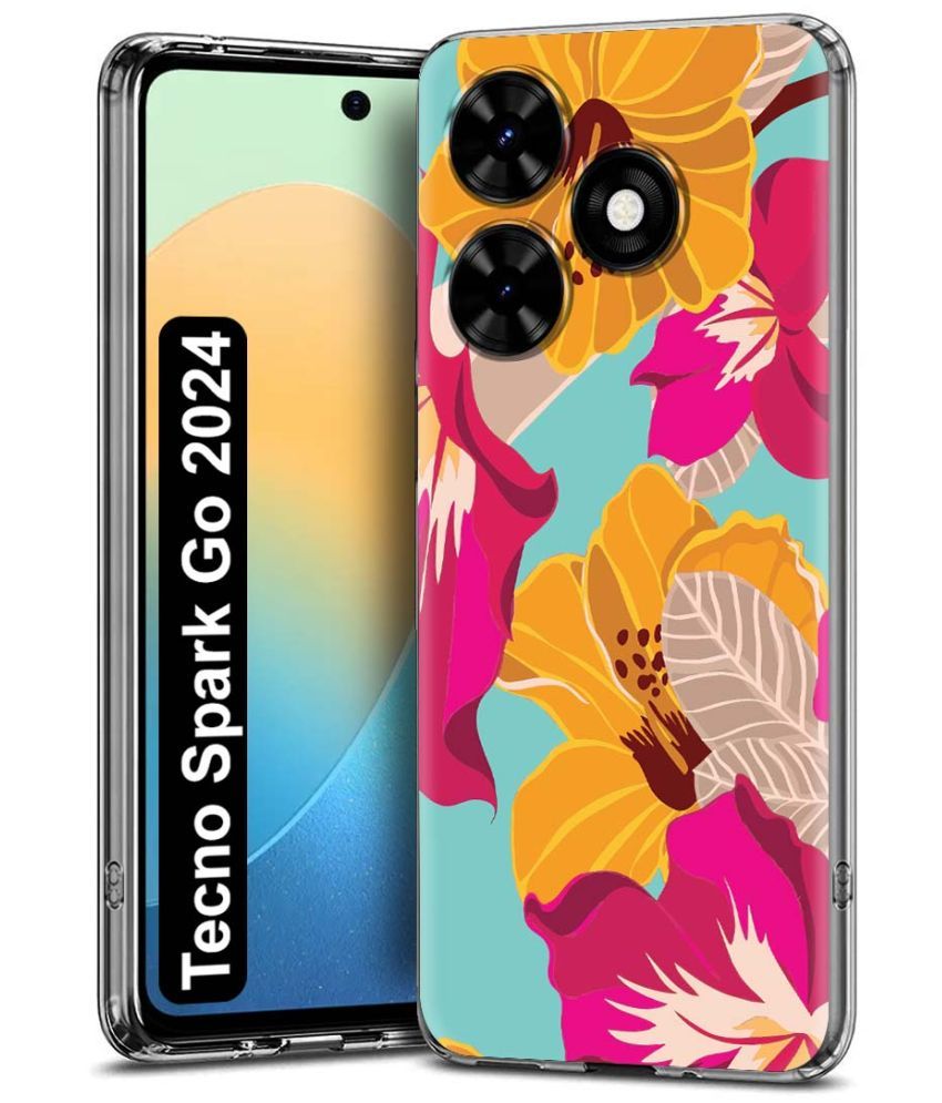     			Fashionury Multicolor Printed Back Cover Silicon Compatible For Tecno Spark Go 2024 ( Pack of 1 )